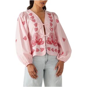 Sissel Edelbo, Dames, Blouses & Shirts, Roze, Maat: S/M