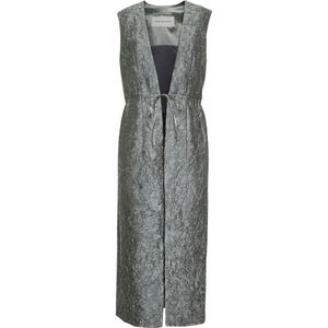 Dries Van Noten, Dames, Jurken, Grijs, Maat: S Katoen,