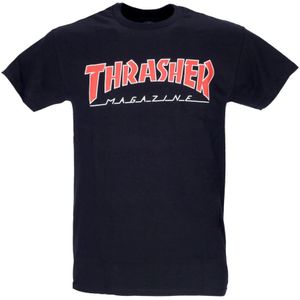 Thrasher, Heren, Tops, Zwart, Maat: S Katoen,