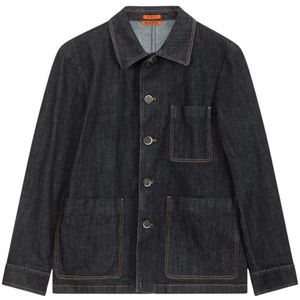 Barena Venezia, Heren, Jassen, Blauw, Maat: S Denim,