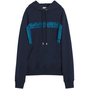 Lanvin, Heren, Sweatshirts & Hoodies, Blauw, Maat: L Katoen,