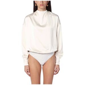 Andamane, Dames, Tops, Beige, Maat: M Poliester,