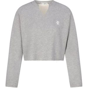 Éterne, Dames, Sweatshirts & Hoodies, Grijs, Maat: S