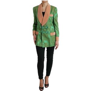 Dolce & Gabbana - Blazer - Groen - Cupro Viscose Katoen Zijde Elastaan