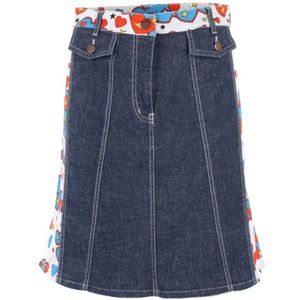 Love Moschino, Dames, Rokken, Blauw, Maat: S Denim,