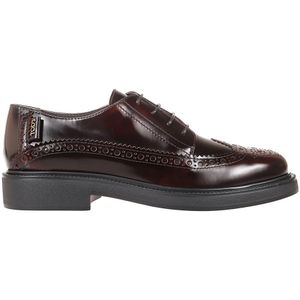 Tod's - Brogue Leather - Leren Schoenen - Bruin - Vetersluiting