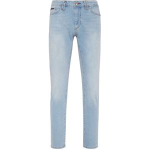 Philipp Plein, Heren, Jeans, Blauw, Maat: W30 Katoen,