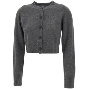 Loulou Studio, Dames, Truien, Grijs, Maat: S Kasjmier,