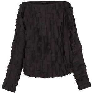 Cortana, Dames, Blouses & Shirts, Zwart, Maat: XS Zijde,