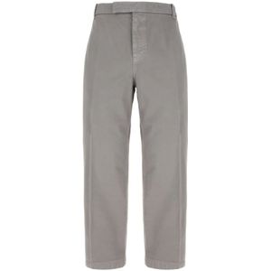 Thom Browne, Heren, Broeken, Grijs, Maat: M Katoen,