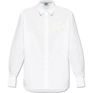Lacoste, Dames, Blouses & Shirts, Wit, Maat: S Katoen,