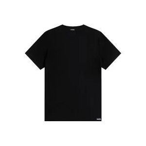 Dsquared2 Icon Zwart/Wit Heren T-shirt , Black , Heren , Maat: XL
