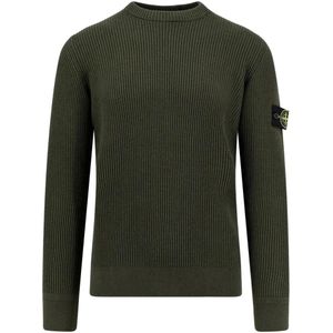 Stone Island, Heren, Truien, Groen, Maat: XL Wol,