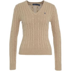Polo Ralph Lauren, Dames, Truien, Beige, Maat: 2XL Katoen,