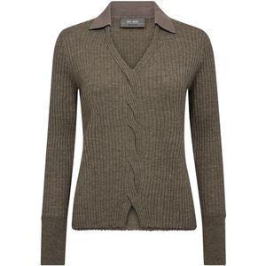 MOS Mosh, Dames, Truien, Groen, Maat: M Wol,