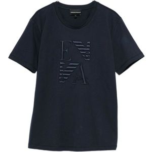 Emporio Armani, Dames, Tops, Blauw, Maat: XS Katoen,