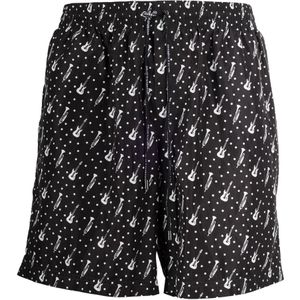 Dolce & Gabbana, Heren, Korte broeken, Zwart, Maat: 3XL Poliester,