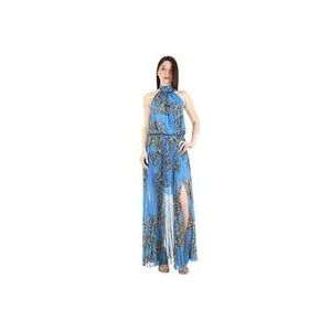 Versace Maxi dagelijkse jurk , Blue , Dames , Maat: S