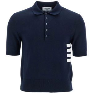 Thom Browne, Heren, Tops, Blauw, Maat: S Katoen,