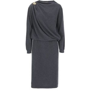 Fabiana Filippi, Dames, Jurken, Grijs, Maat: M Wol,