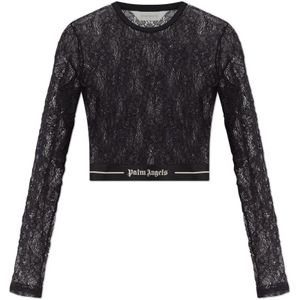 Palm Angels, Dames, Tops, Zwart, Maat: L