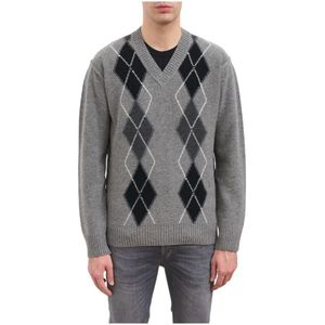 Paolo Pecora, Heren, Truien, Grijs, Maat: M Wol,