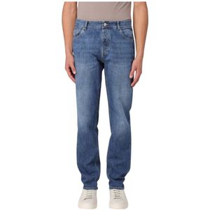 Brunello Cucinelli, Heren, Jeans, Blauw, Maat: XL Denim,