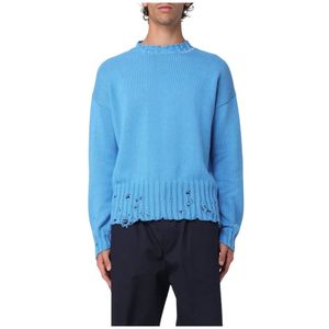 Marni, Heren, Truien, Blauw, Maat: L Katoen,