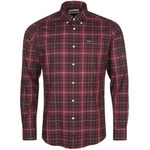 Barbour, Heren, Overhemden, Rood, Maat: S Katoen,