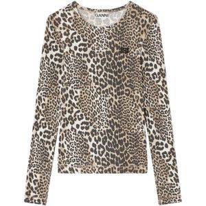 Ganni, Dames, Tops, Veelkleurig, Maat: L Katoen,