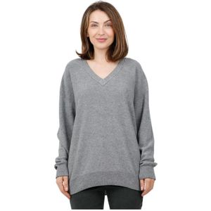 Alpha Studio, Dames, Truien, Grijs, Maat: S Wol,