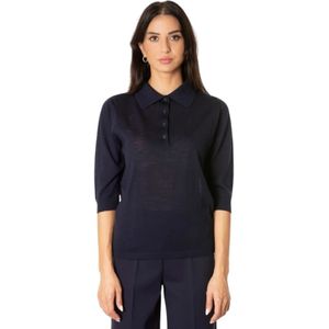 Liviana Conti, Dames, Tops, Blauw, Maat: XL Wol,