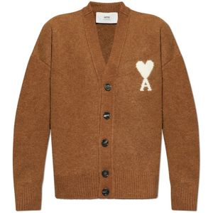 Ami Paris, unisex, Truien, Bruin, Maat: M Wol,