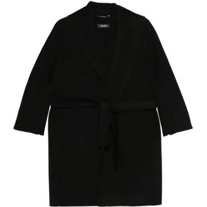 Max Mara, Dames, Mantels, Zwart, Maat: M Wol,