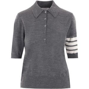 Thom Browne, Dames, Truien, Grijs, Maat: M Wol,