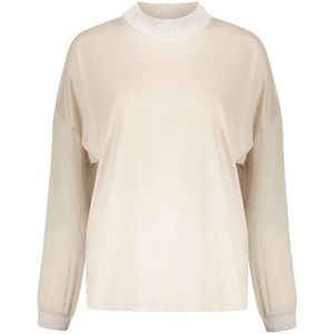 Herno, Dames, Truien, Beige, Maat: L Katoen,