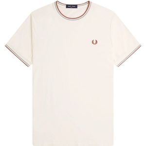 Fred Perry - Twin Tipped Ringer - T-shirt - Porridge Marl - Katoen