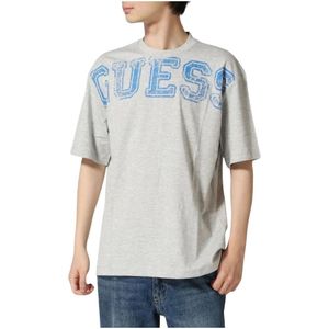 Guess, Heren, Tops, Grijs, Maat: XS Katoen,