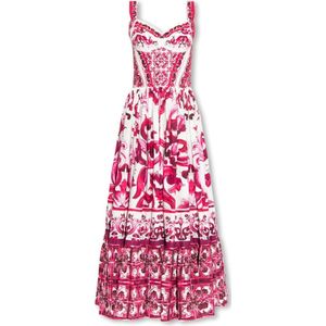 Dolce & Gabbana, Dames, Jurken, Roze, Maat: XS Katoen,