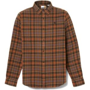 Timberland, Heren, Overhemden, Bruin, Maat: L Flanel,