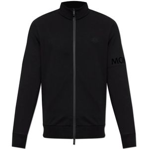 Moncler, Heren, Sweatshirts & Hoodies, Zwart, Maat: S Katoen,