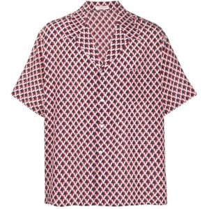 Valentino, Heren, Overhemden, Rood, Maat: S Zijde,