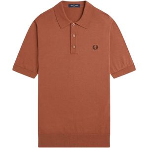 Fred Perry, Heren, Tops, Bruin, Maat: S Katoen,