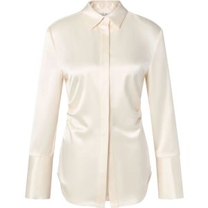 Malina, Dames, Blouses & Shirts, Beige, Maat: XS Satijn,