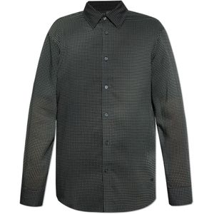 Emporio Armani, Heren, Overhemden, Grijs, Maat: XL