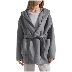 Deha, Dames, Mantels, Grijs, Maat: S Wol,