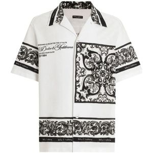 Dolce & Gabbana, Heren, Overhemden, Wit, Maat: XL Katoen,