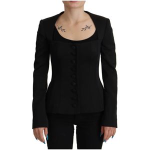 Dolce & Gabbana - Black Snap Jacket - Tussenjas - Zwart - Luxe Mix van Materialen