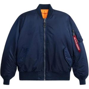 Alpha Industries, Heren, Jassen, Blauw, Maat: S Nylon,