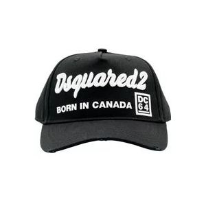 Dsquared2 Stijlvolle Comfort Baseball Cap , Black , Heren , Maat: ONE Size